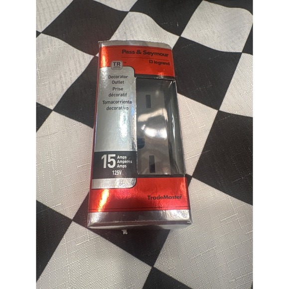 Pass & Seymour Legrand Dark Bronze Decorator Outlet 15 Amp 125V Tamper Resistant - Picture 3 of 4